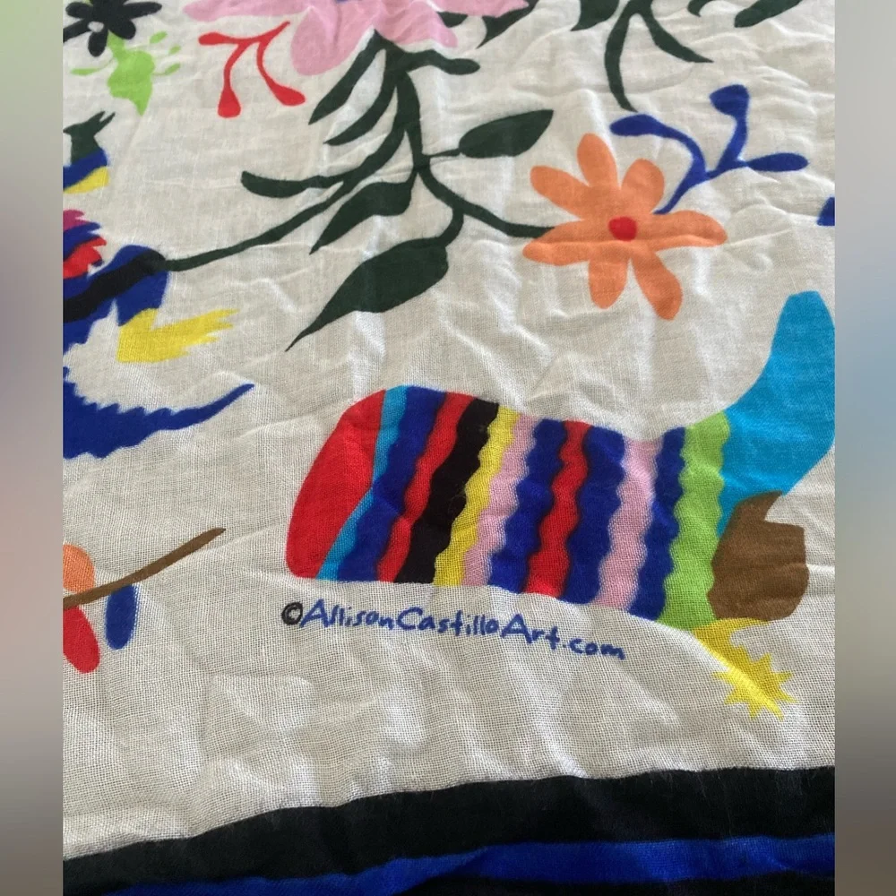 Allison Castillo Art Scarf Texas Forever 70”/40” approximate